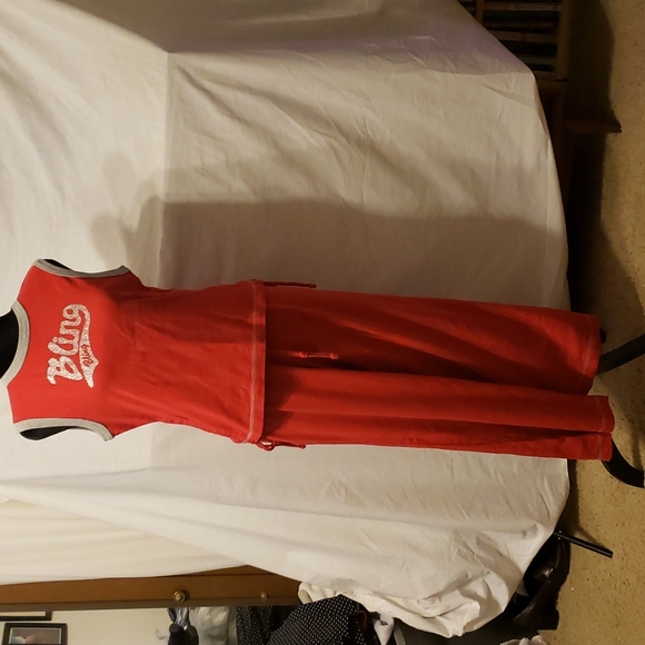 2 piece liezure oufit  with bling bling on it barely worn - Picture 1 of 16